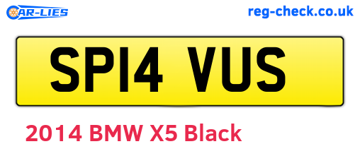 SP14VUS are the vehicle registration plates.