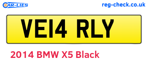 VE14RLY are the vehicle registration plates.