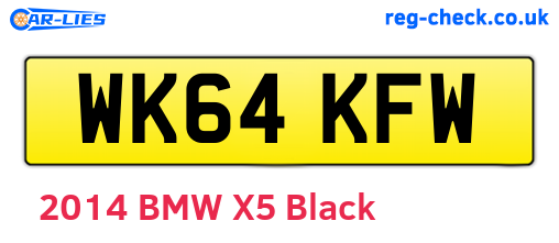 WK64KFW are the vehicle registration plates.