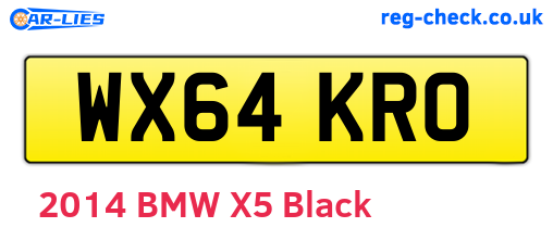WX64KRO are the vehicle registration plates.