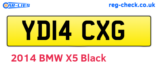 YD14CXG are the vehicle registration plates.