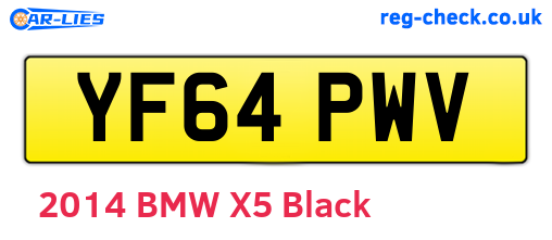 YF64PWV are the vehicle registration plates.