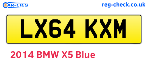 LX64KXM are the vehicle registration plates.