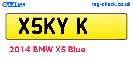X5KYK are the vehicle registration plates.