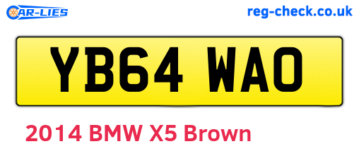 YB64WAO are the vehicle registration plates.