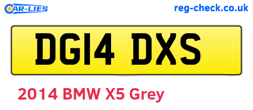 DG14DXS are the vehicle registration plates.