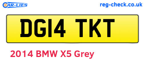 DG14TKT are the vehicle registration plates.