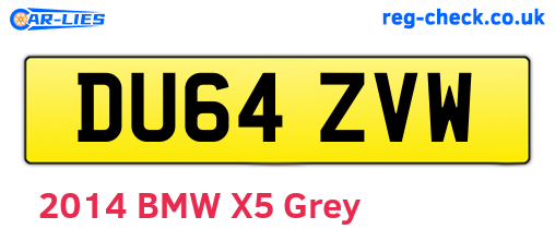 DU64ZVW are the vehicle registration plates.