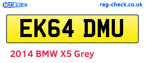 EK64DMU are the vehicle registration plates.