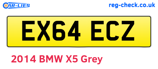 EX64ECZ are the vehicle registration plates.