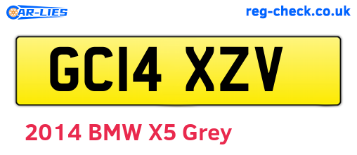 GC14XZV are the vehicle registration plates.