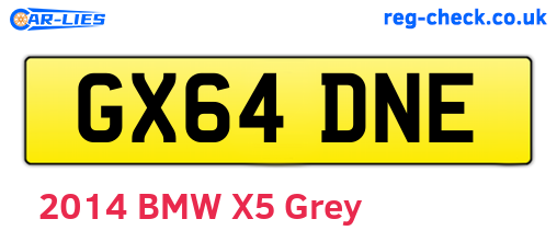 GX64DNE are the vehicle registration plates.