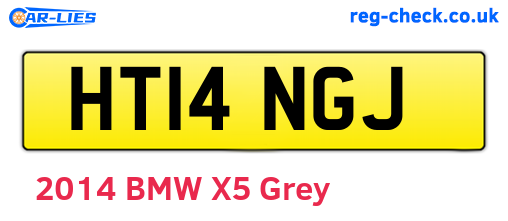 HT14NGJ are the vehicle registration plates.