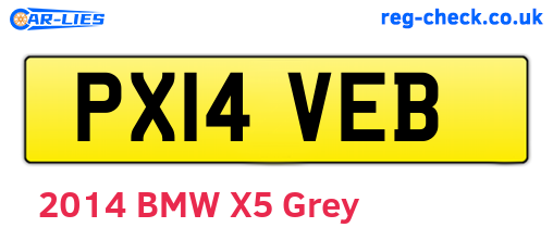 PX14VEB are the vehicle registration plates.