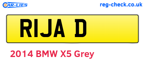 R1JAD are the vehicle registration plates.