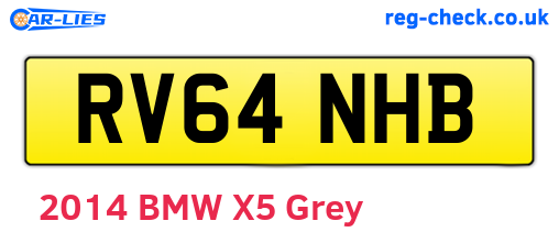 RV64NHB are the vehicle registration plates.