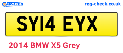 SY14EYX are the vehicle registration plates.