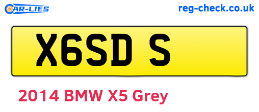 X6SDS are the vehicle registration plates.