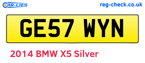 GE57WYN are the vehicle registration plates.