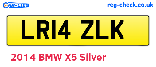 LR14ZLK are the vehicle registration plates.