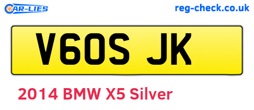 V60SJK are the vehicle registration plates.