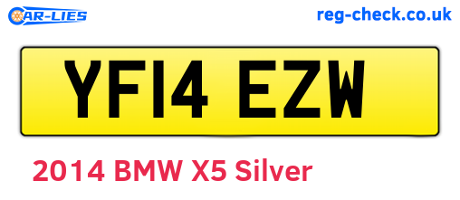 YF14EZW are the vehicle registration plates.