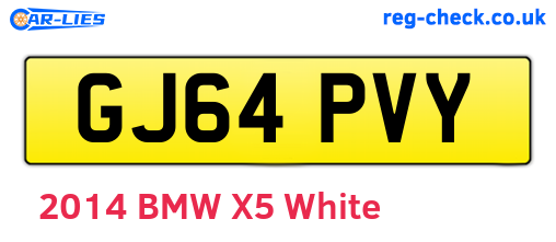GJ64PVY are the vehicle registration plates.