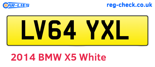 LV64YXL are the vehicle registration plates.