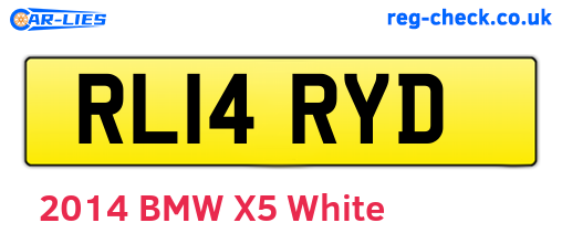 RL14RYD are the vehicle registration plates.