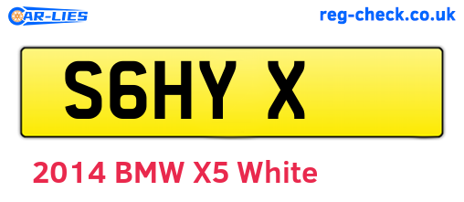 S6HYX are the vehicle registration plates.