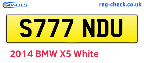 S777NDU are the vehicle registration plates.