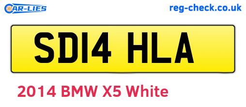 SD14HLA are the vehicle registration plates.