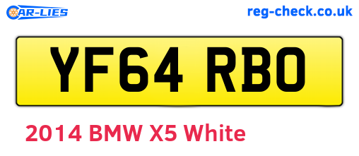 YF64RBO are the vehicle registration plates.