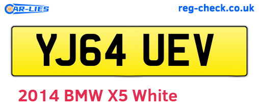 YJ64UEV are the vehicle registration plates.
