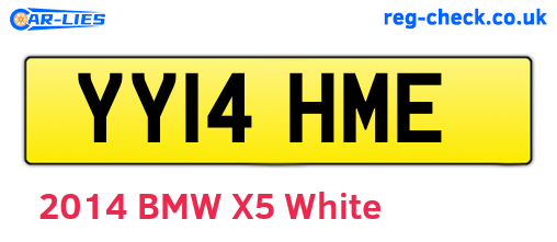 YY14HME are the vehicle registration plates.
