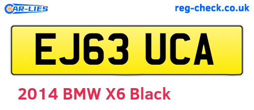 EJ63UCA are the vehicle registration plates.