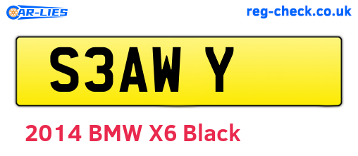 S3AWY are the vehicle registration plates.