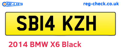 SB14KZH are the vehicle registration plates.