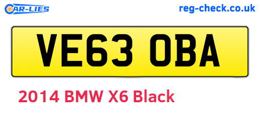 VE63OBA are the vehicle registration plates.