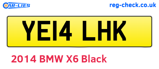 YE14LHK are the vehicle registration plates.