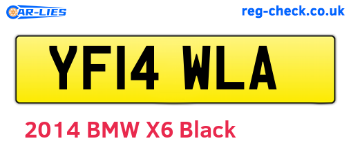 YF14WLA are the vehicle registration plates.