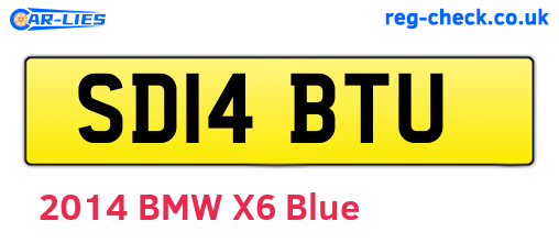 SD14BTU are the vehicle registration plates.