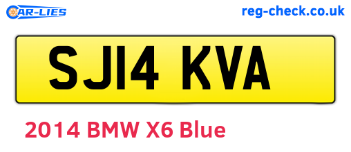 SJ14KVA are the vehicle registration plates.