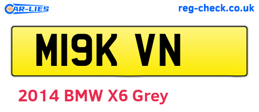 M19KVN are the vehicle registration plates.