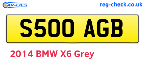 S500AGB are the vehicle registration plates.