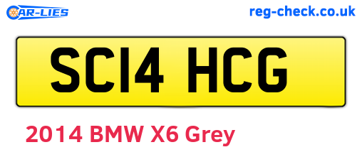 SC14HCG are the vehicle registration plates.