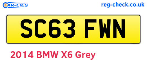 SC63FWN are the vehicle registration plates.