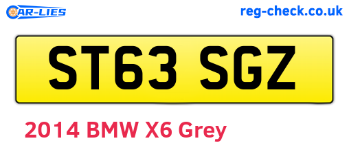 ST63SGZ are the vehicle registration plates.