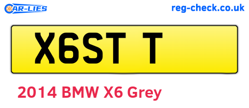 X6STT are the vehicle registration plates.