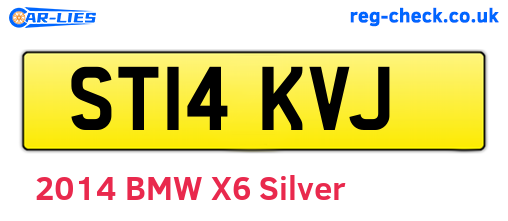 ST14KVJ are the vehicle registration plates.
